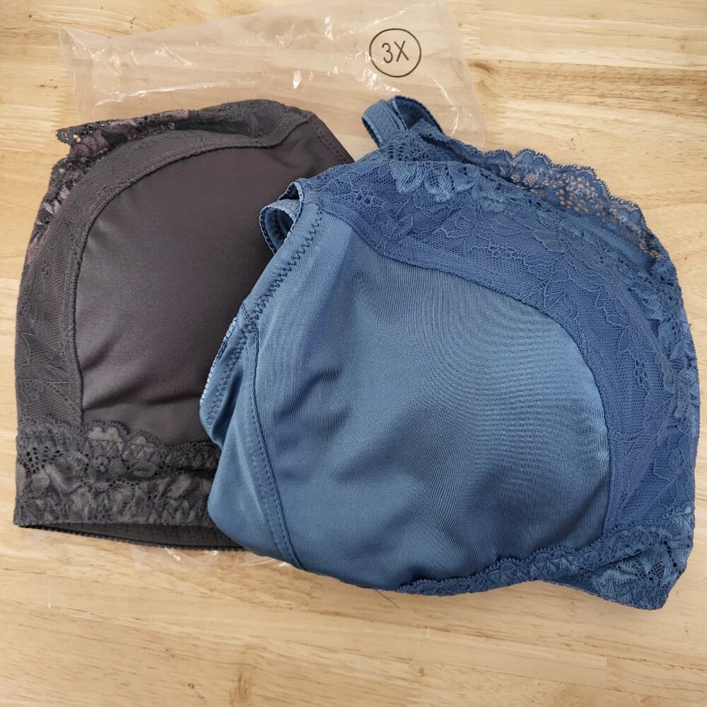 Rhonda Shear Pin Up Bras, 2 pack -Size 3X